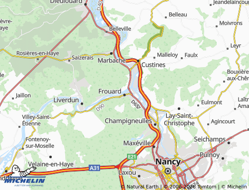 MICHELIN Frouard map - ViaMichelin