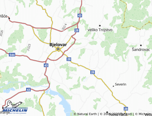 Mapa MICHELIN Ždralovi - ViaMichelin