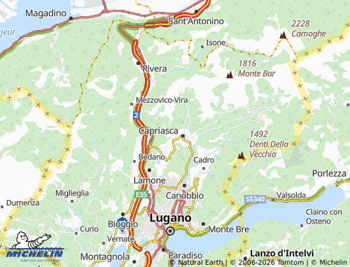Mapa MICHELIN Bigorio - ViaMichelin
