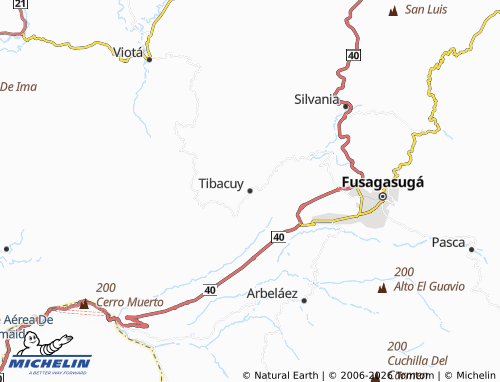 MICHELIN Tibacuy map - ViaMichelin