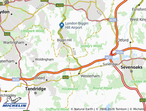 Carte MICHELIN Westerham Hill - ViaMichelin