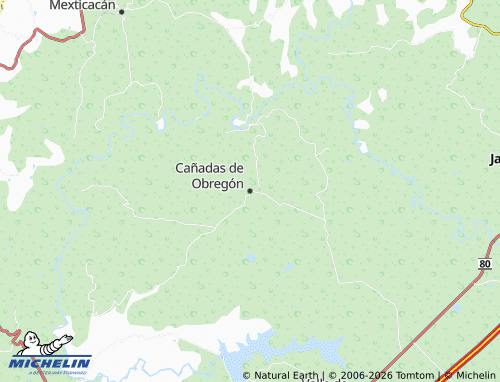 MICHELIN Cañadas de Obregón map - ViaMichelin