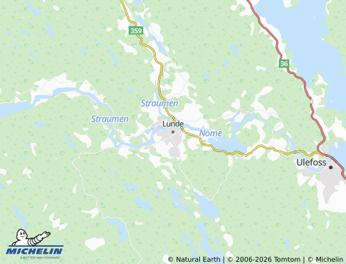MICHELIN-Landkarte Lunde - ViaMichelin
