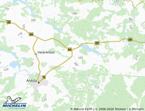 MICHELIN-Landkarte Vaabina - ViaMichelin