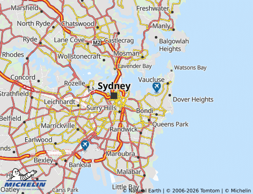 Mapa MICHELIN Potts Point - ViaMichelin