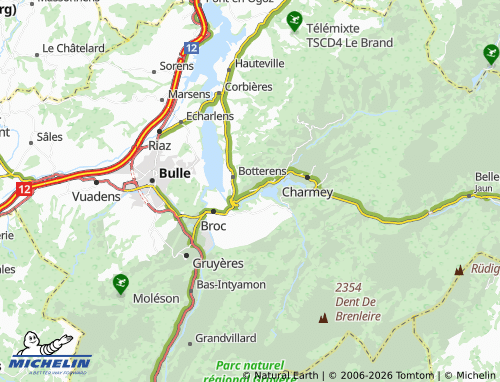MICHELIN-Landkarte Châtel-sur-Montsalvens - ViaMichelin