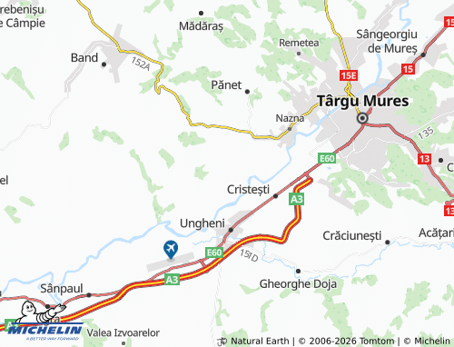 Mapa MICHELIN Sântioana De Mureș - ViaMichelin