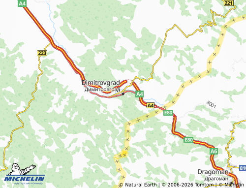 Mapa MICHELIN Dimitrovgrad - ViaMichelin