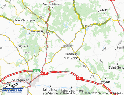 MICHELIN Javerdat map - ViaMichelin