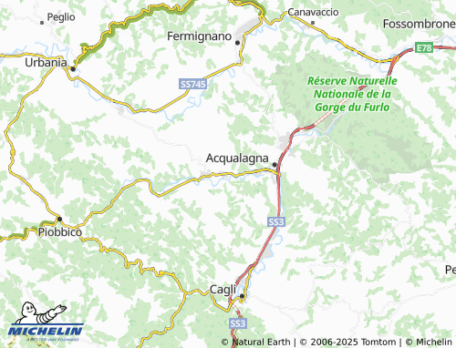 MICHELIN Bellaria-Pole-Petriccio map - ViaMichelin