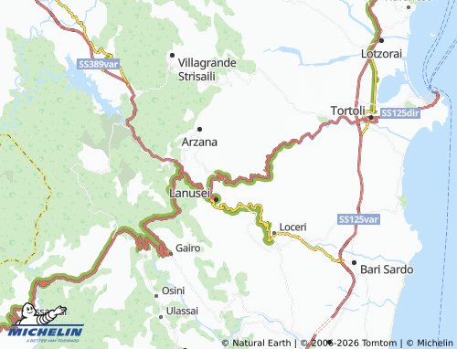 MICHELIN Ilbono map - ViaMichelin