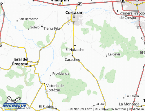 Mapa MICHELIN Caracheo - ViaMichelin