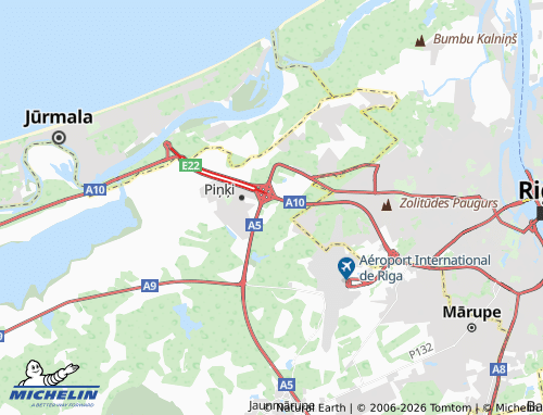 Mapa MICHELIN Priežciems - ViaMichelin
