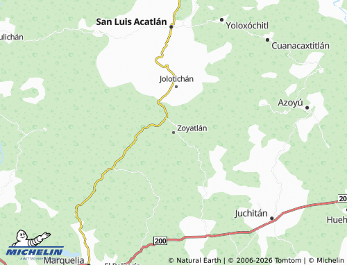 MICHELIN-Landkarte Zoyatlán - ViaMichelin