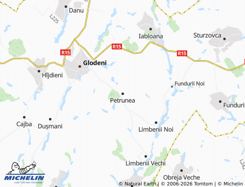 MICHELIN Petrunea map - ViaMichelin