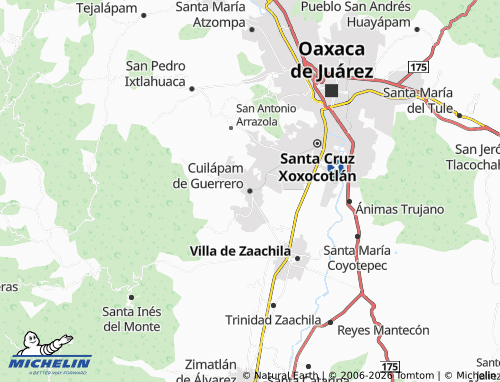 MICHELIN Cuilápam de Guerrero map - ViaMichelin