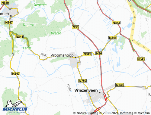 Kaart MICHELIN Vroomshoop - ViaMichelin