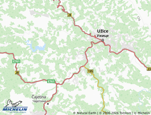 Mapa MICHELIN Kačer - ViaMichelin