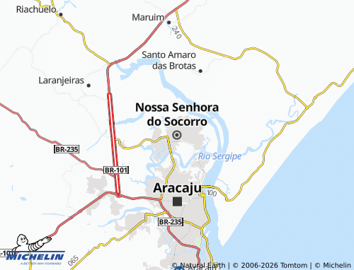 Mapa MICHELIN Nossa Senhora do Socorro - ViaMichelin