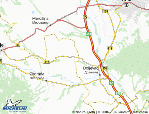 Mapa MICHELIN Držanovac - ViaMichelin