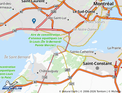 Mappa MICHELIN Kahnawake - ViaMichelin