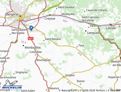MICHELIN Saint-Aubin-de-Lanquais map - ViaMichelin