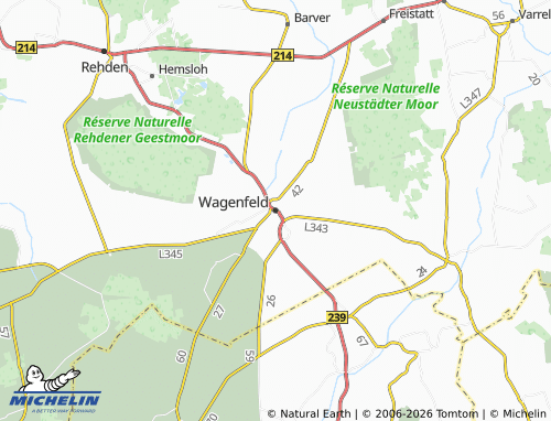 MICHELIN Wagenfeld map - ViaMichelin
