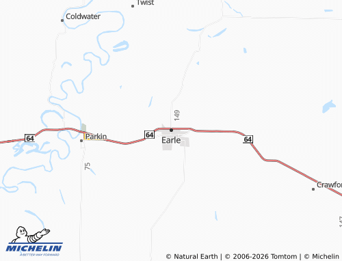 Mappa MICHELIN Earle - ViaMichelin