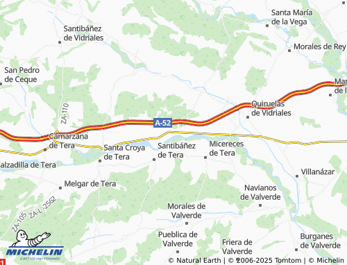 MICHELIN Sitrama de Tera map - ViaMichelin