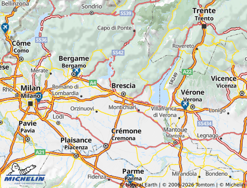 Kaart MICHELIN Brescia - ViaMichelin