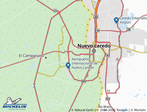 MICHELIN Américo Villarreal G Voluntad y Trabajo 1 map - ViaMichelin