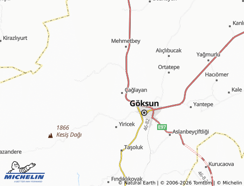 MICHELIN Çağlayan map - ViaMichelin