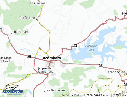 Mappa MICHELIN Chupícuaro - ViaMichelin