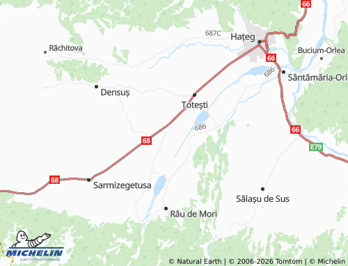 MICHELIN Cârnești map - ViaMichelin