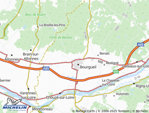 MICHELIN Chevrette map - ViaMichelin