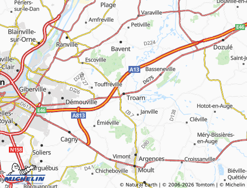 Carte MICHELIN Troarn - ViaMichelin