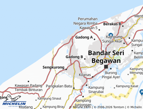 Kaart MICHELIN Kampung Sengkurong B - ViaMichelin