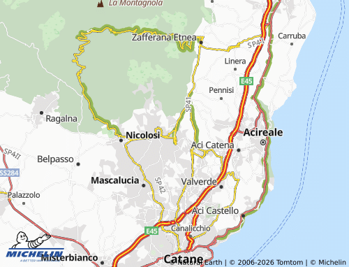 Mappa MICHELIN Trecastagni - ViaMichelin