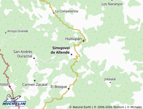 Kaart MICHELIN Simojovel de Allende - ViaMichelin