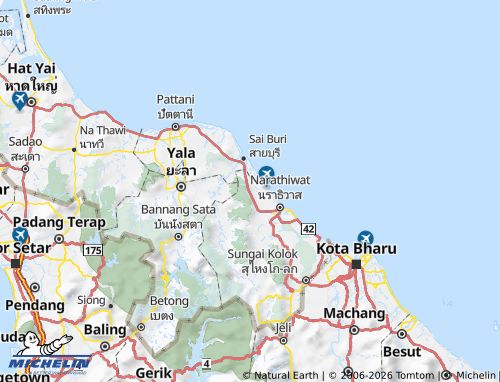 MICHELIN Amphoe Bacho map - ViaMichelin