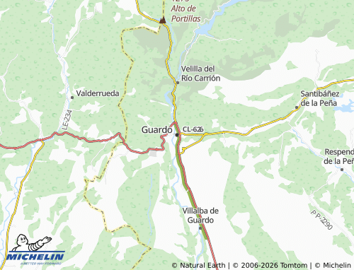 MICHELIN Guardo map - ViaMichelin