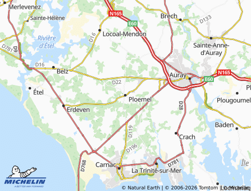 Mappa MICHELIN Ploemel - ViaMichelin