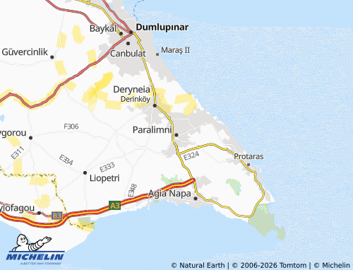 Mappa MICHELIN Paralimni - ViaMichelin