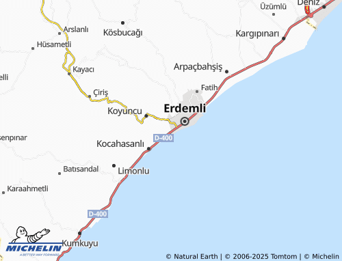MICHELIN Akdeniz map - ViaMichelin