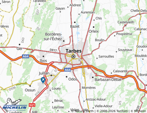 MICHELIN Tarbes map - ViaMichelin