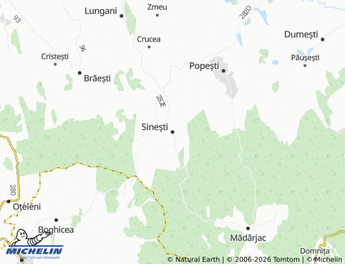 MICHELIN Sinești map - ViaMichelin
