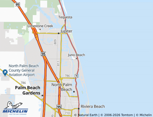 Kaart MICHELIN Juno Beach - ViaMichelin