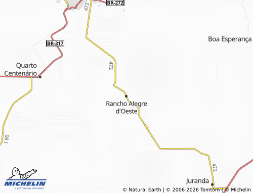Carte MICHELIN Rancho Alegre d'Oeste - ViaMichelin