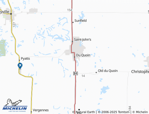 MICHELIN-Landkarte Du Quoin - ViaMichelin