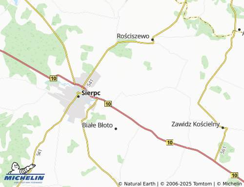 Carte MICHELIN Borkowo Wielkie - ViaMichelin